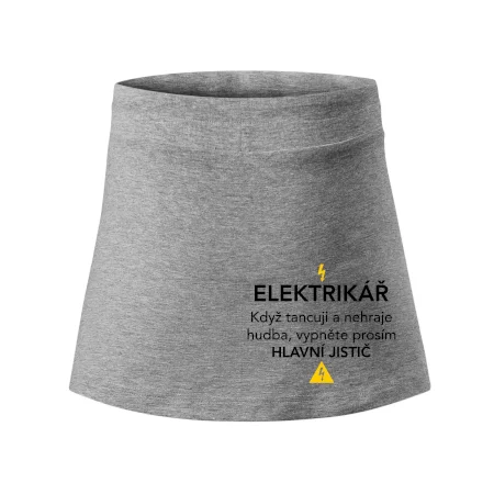 Elektrikář - hlavní jistič - Nápis na zádech