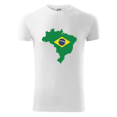 Brazílie vlajka v mapě