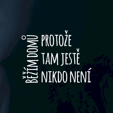Běžím domů protože tam ještě nikdo není