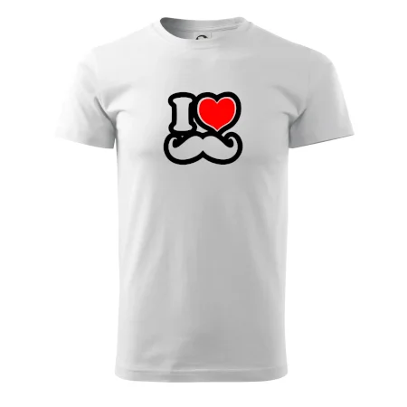 i love mustache - obrys