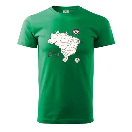 Brazílie mapa s názvy regionů
