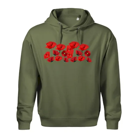 Vlčí mák v řadě