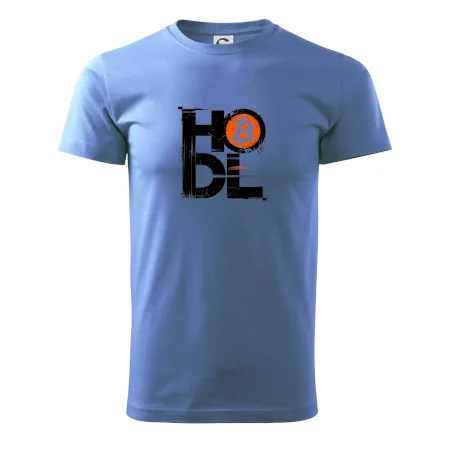 Hodl velký nápis a logo BTC