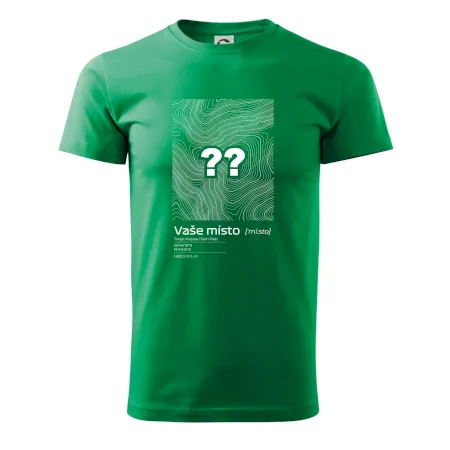 Vaše místo - vrstevnice v obdélníku