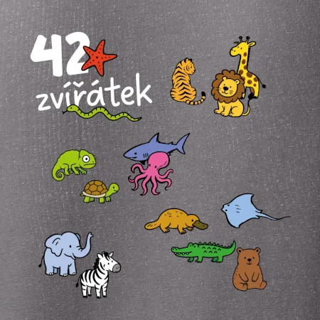 Tričko + 42 nažehlovacích zvířátek