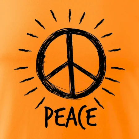 Peace symbol černobílý