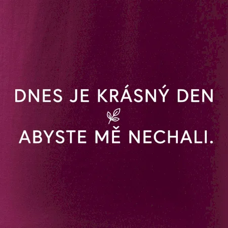 Dnes je krásný den abyste mě nechali