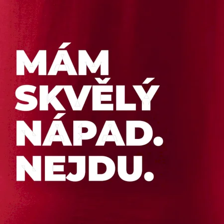 MÁM SKVĚLÝ NÁPAD. NEJDU.
