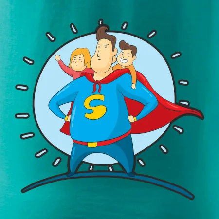 Táta superman - holka a kluk