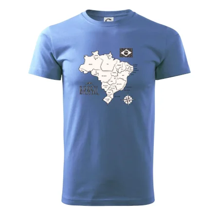 Brazílie mapa s názvy regionů