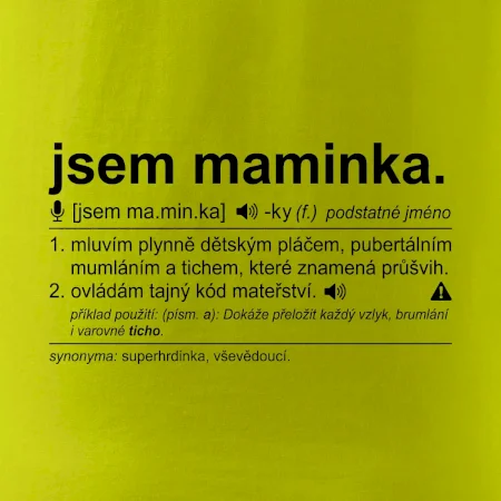 Jsem maminka. Mluvím plynně dětským pláčem bíle