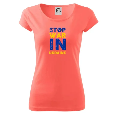 Barevný nápis Stop war in ukraine