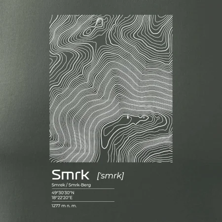 Smrk - vrstevnice v obdélníku