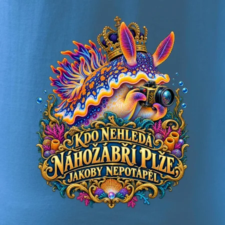 Král makra nahožábří plž s fotoaparátem