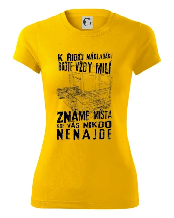 K řidiči náklaďáku buďte vždy milý