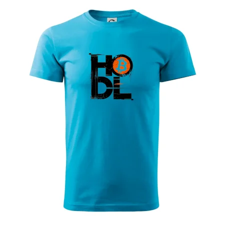 Hodl velký nápis a logo BTC