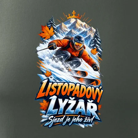 Listopadový lyžař král zasněžených svahů