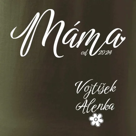 Máma od roku + jména dětí dole vlevo