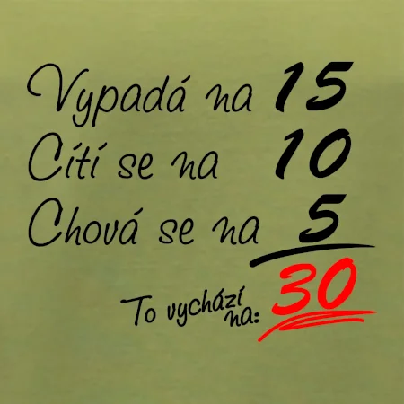 Vypadá, cítí se, chová se - 30 let