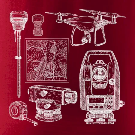 Geodet teodolit dron