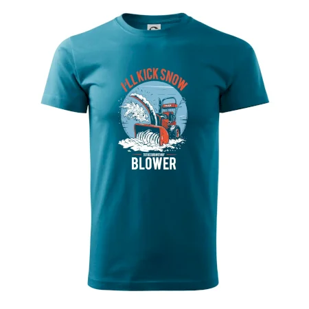 Kick snow blower
