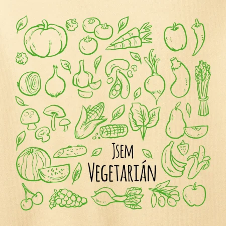 Jsem vegetarián - zelenina ve čtverci
