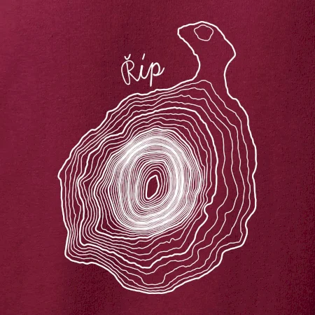 Říp - vrstevnice psací