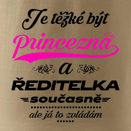 Je těžké být princezna - ředitelka