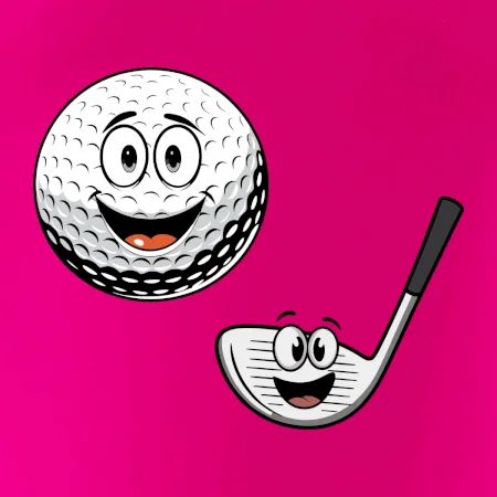 Parové triko - Golfová hůl a míček