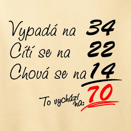 Vypadá, cítí se, chová se - 70 let