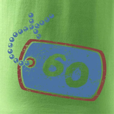 60 na krku štítek