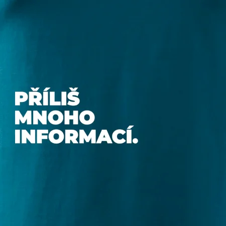 PŘÍLIŠ MNOHO INFORMACÍ.