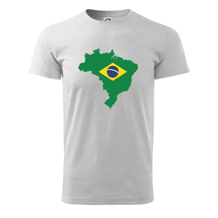 Brazílie vlajka v mapě