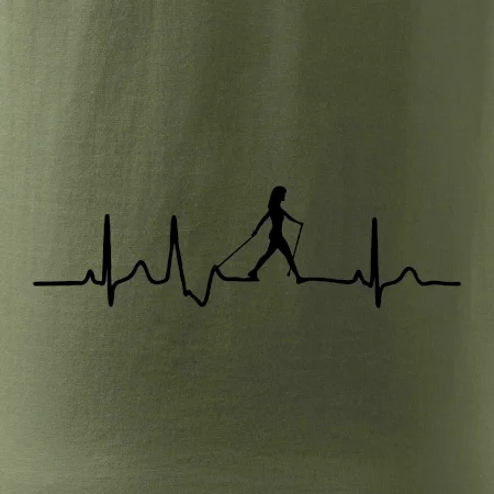 EKG nordic walking žena