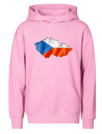 Česká vlajka v obrysu republiky
