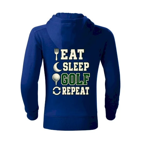 Eat sleep golf repeat typografie