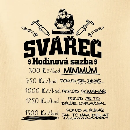 Svářeč - hodinová sazba