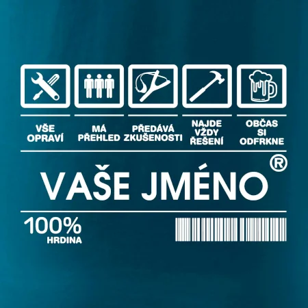 Vaše jméno - čárový kód