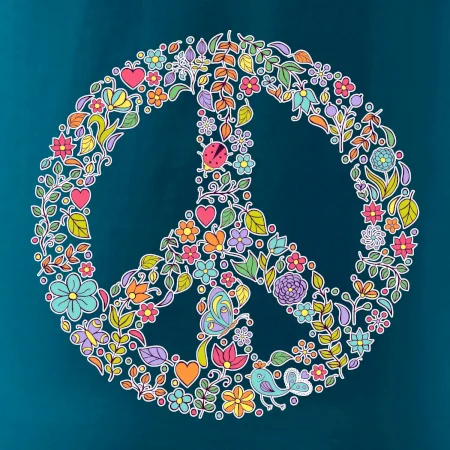 Peace symbol lístečky