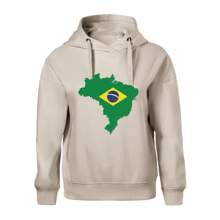 Brazílie vlajka v mapě