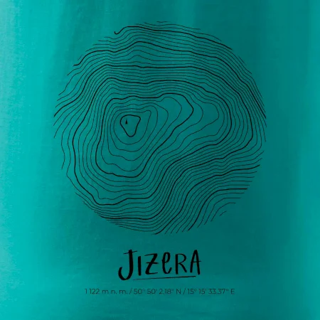 Jizera - vrstevnice v kruhu