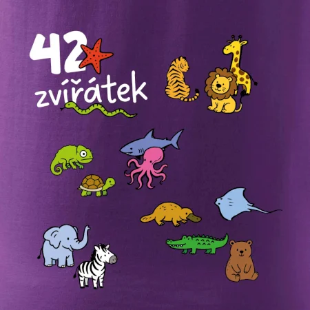 Tričko + 42 nažehlovacích zvířátek