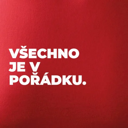 VŠECHNO JE V POŘÁDKU.