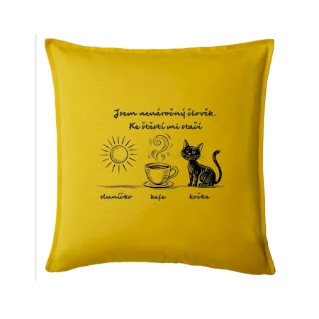 Jsem nenáročný člověk. Ke štěstí mi stačí sluníčko kafe kočka