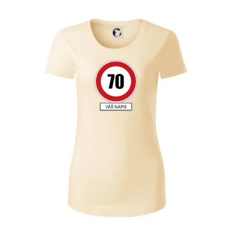 Dopravní značka - rychlost 70 - váš nápis