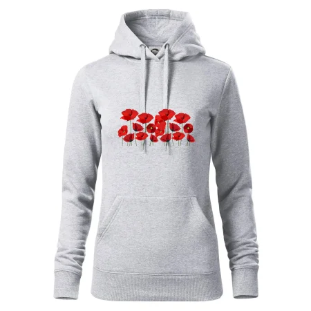 Vlčí mák v řadě