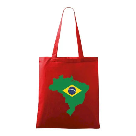 Brazílie vlajka v mapě