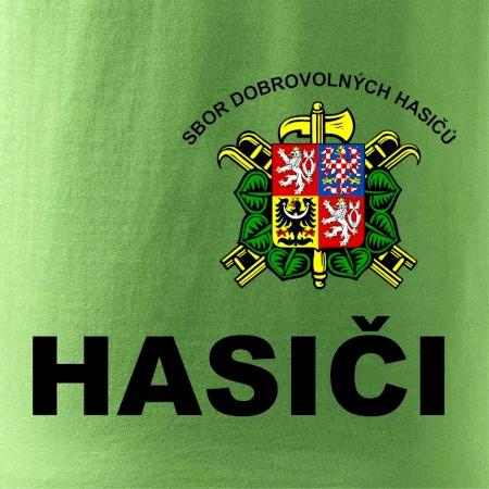 SDH znak + nápis + nápis hasiči na zádech