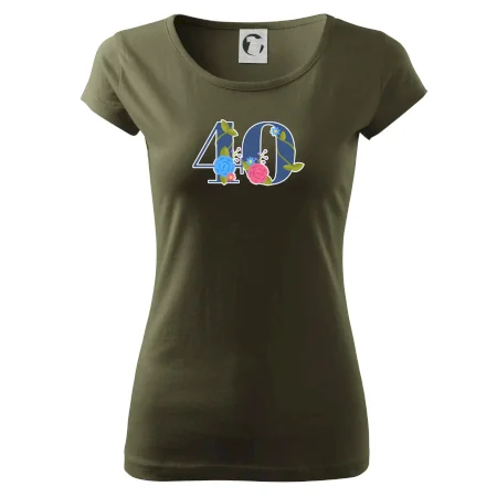 Květinové číslo kreslené - 40