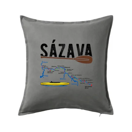 Mapa řeky Sázavy